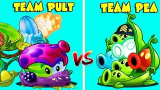 Random 35 Plants Team PULT vs PEA - WHo Will Win? - PvZ 2 Plant vs Plant