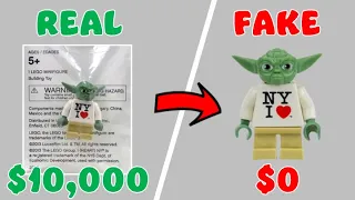 Real Vs Fake Lego Star Wars NY Yoda Comparison