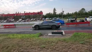 Kia Stinger GT2 AWD Vs  Eagle Talon 1/4 Mile Drag Race