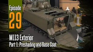 Off the Sprue | M113 Exterior: Preshading and base coat