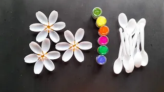 Beautiful Wall Hanging Using plastic spoons   Cardboard/Best Out Of Waste Cardboard/Home Decoration