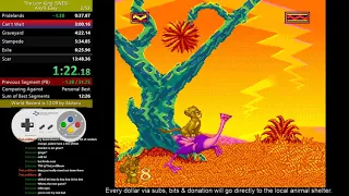 The Lion King Speedrun (SNES) - easy any% PB [13:11] - 08. April 2021