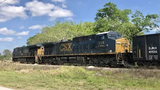 3 Mile Long Train Railroad Switching At Winston Yard Florida, Amtrak Train Speeds By RR Crossing