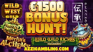 €1500 BONUS HUNT!14 Slots Razor Returns 25x! Densho 4 & More!!🕺😎🎰