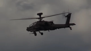 Apache Helicopter Display At Farnborough International Air Show 2016