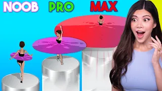 Noob vs MAX LEVEL in Ballerina 3D