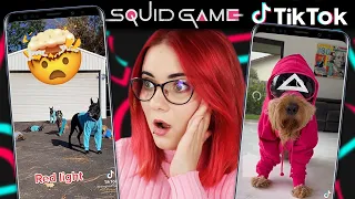 SQUID GAME, ALE Z PIESKAMI 🐶 Oglądam najlepsze TIK TOKI 🤣