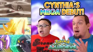 MEGA GARCHOMP VS HAXORUS!! IRIS VS CYNTHIA!! Pokémon Journeys Episode 117 REACTION!