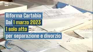 Divorzi più semplici da oggi: Cosa cambia con la riforma Cartabia - Porta a porta 14/03/2023