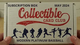 COLLECTIBLE CARD CLUB MAY 2024 - BASEBALL SUBSCRIPTION BOX - NICE COMMEMORATIVE PATCH!