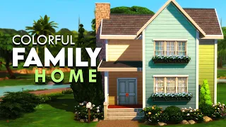 Colorful Family Home | Stop Motion Build | No CC | The Sims 4