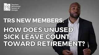 TRS New Members: Can I use my unused sick leave toward retirement?