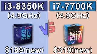 i3 8350K (4.9GHz) OC vs i7 7700K (4.9GHz) OC | GTX 1070 Ti | New Games Benchmarks
