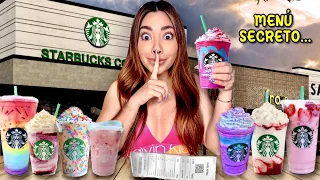 Probando todas las bebidas del MENÚ SECRETO de Starbucks!! | Rebeca Mendiola