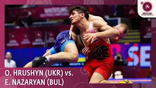 Edmond Armen NAZARYAN (BUL) vs. Oleksandr HRUSHYN (UKR) | EUROPEAN C'SHIPS 2024 | 1/2 | GR 63Kg