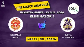 Islamabad United vs Quetta Gladiators Eliminator 1 Match PREDICTION, IU vs QG Playing 11 #psl2024