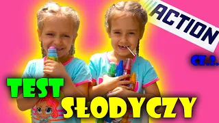 TEST SŁODYCZY Z ACTION CZ. 2. 😄👍 NELA I LILA TWINS STORY