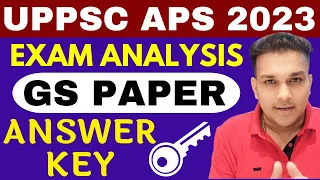 UPPSC APS 2023 CUT OFF ? Apar Niji Sachiv GS Paper answer key analysis previous year solved paper