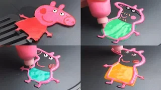 Peppa Pig Characters Pancake Art