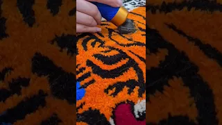 БРЕЕМ ТИГРА | TAT RUGS #коверсвоимируками #тафтинговыйпистолет #tiger #tigers #tattoo #tafting #rugs