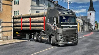 A Scenic Country Road Drive through Narrow roads of France | Volvo Fh | #ets2 1.49