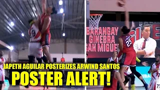 Japeth Aguilar's posterizing dunk on Arwind Santos! | Japeth Aguilar Dinakdakan si Arwind Santos!