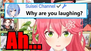 Suisei Caught Miko Laughing at Her Voice Lines【Hololive | Eng Sub】