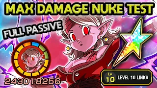 100% BRAINWASHED SUPREME KAI OF TIME MAX DAMAGE NUKE TEST (FULL PASSIVE) Dragon Ball Z Dokkan Battle