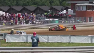 Florent Tafani European Autocross Championship Bauska 2018 Horrible Crash | Fire