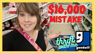 WHOOPS. My $16,000 GOODWILL Mistake | Thrift With Me for EBay | Reselling