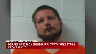 Deputies end high-speed pursuit with spike strips