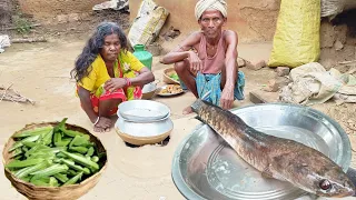 SHOL FISH CURRY cooking by old treditional methods || and eating with hot rice @real life india