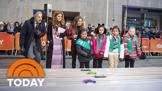 NASCAR’s Danica Patrick Helps Girl Scouts Race Cars on The Plaza | TODAY