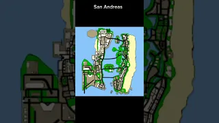 Comparison GTA map size in order #shorts #gta#maps