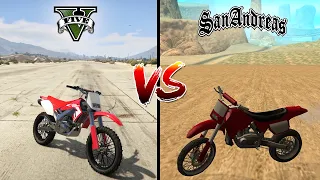 GTA 5 SANCHEZ BIKE VS GTA SAN ANDREAS SANCHEZ BIKE - WHICH IS BEST?