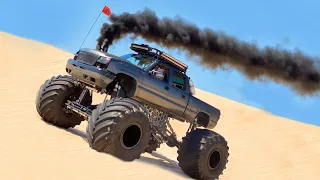 Monstermax Grenades Climbing a 200ft Dune