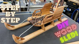 DIY REAL WOOD SNOW SLED - Step by Step.