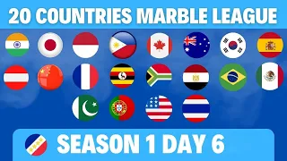 20 Countryballs Playoff Elimination League in Algodoo, Season 1 Day 6 // Captain Marble Racing