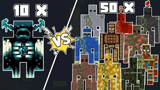10x wardens vs 50x Each Extra Golems | Part 2 | Minecraft |