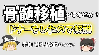 【ゆっくり解説】骨髄移植とはなにか？~ドナーをしたので解説~