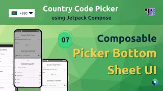 07. Picker Bottom Sheet UI | Create a Country Code Picker using Jetpack Compose | Tranquilly Coding