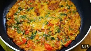 Easy simple Egg breakfast recipe Quick masala Egg omelette fluffy and Spong