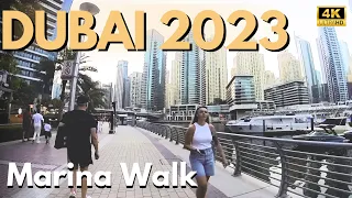 Dubai Marina Walk | 4K | Beautiful Sunset Walking Tour | Pier7 | JBR Jumeirah Beach Residence