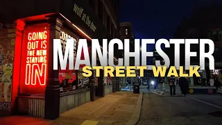 Northern Quarter Manchester night 4K walking tour