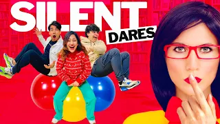 DOING SILENT DARES IN LIBRARY WITH MY BROTHER & SISTER | Rimorav Vlogs
