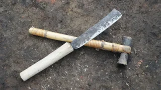 Primitive skills: Making hammer, knife from iron