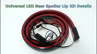 Universal LED Rear Spoiler Lip Kit | Third Brake Light Details