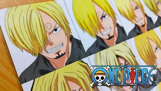 Drawing SANJI in 12 different Anime Styles || One Piece