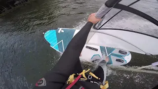 Windsurfing:Tahé Techno 160 + 8.5m2 Beekse Bergen 27 8 2021 (Aanplaneren, voetbanden en trapeze)