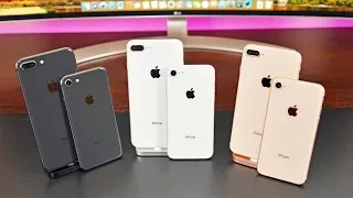 Apple iPhone 8 vs 8 Plus: Unboxing & Review (All Colors)